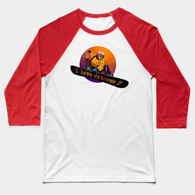 i love extreme Baseball T-Shirt by vanpaul54